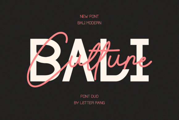 Bali Culture: A Chic Display & Script Font for Crafters and Makers