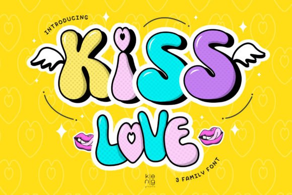 Kiss Love: A Retro Display Font Perfect for Crafters and Sellers