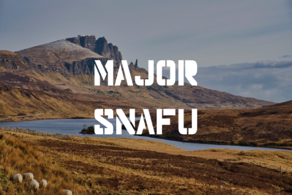 Major Snafu: A Bold Display Font for Editorial Design and Digital Publishing