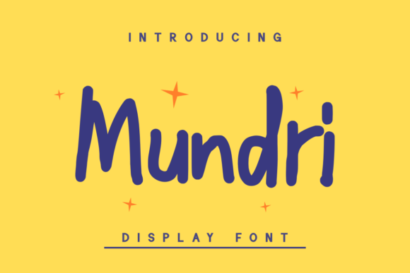 Mundri: A Playful Display Font for Handmade Labels, Invitations, and More