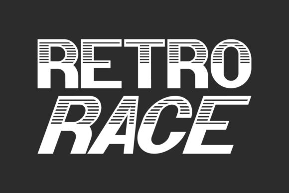 Retro Race: A Bold Display Font for Modern Web Design Projects