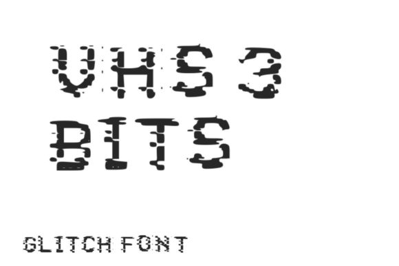 VHS Glitch 3 Bits: A Bold Display Font for Modern Editorial Design
