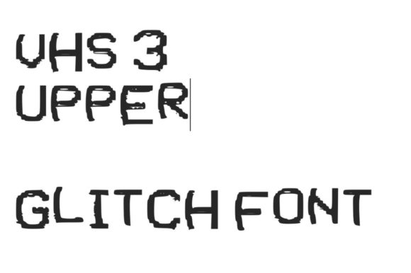VHS Glitch 3 Upper: A Bold Display Font for Modern Branding Projects